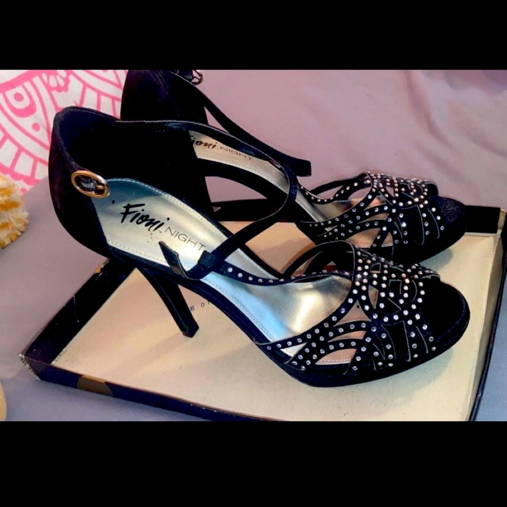 Black gem heels